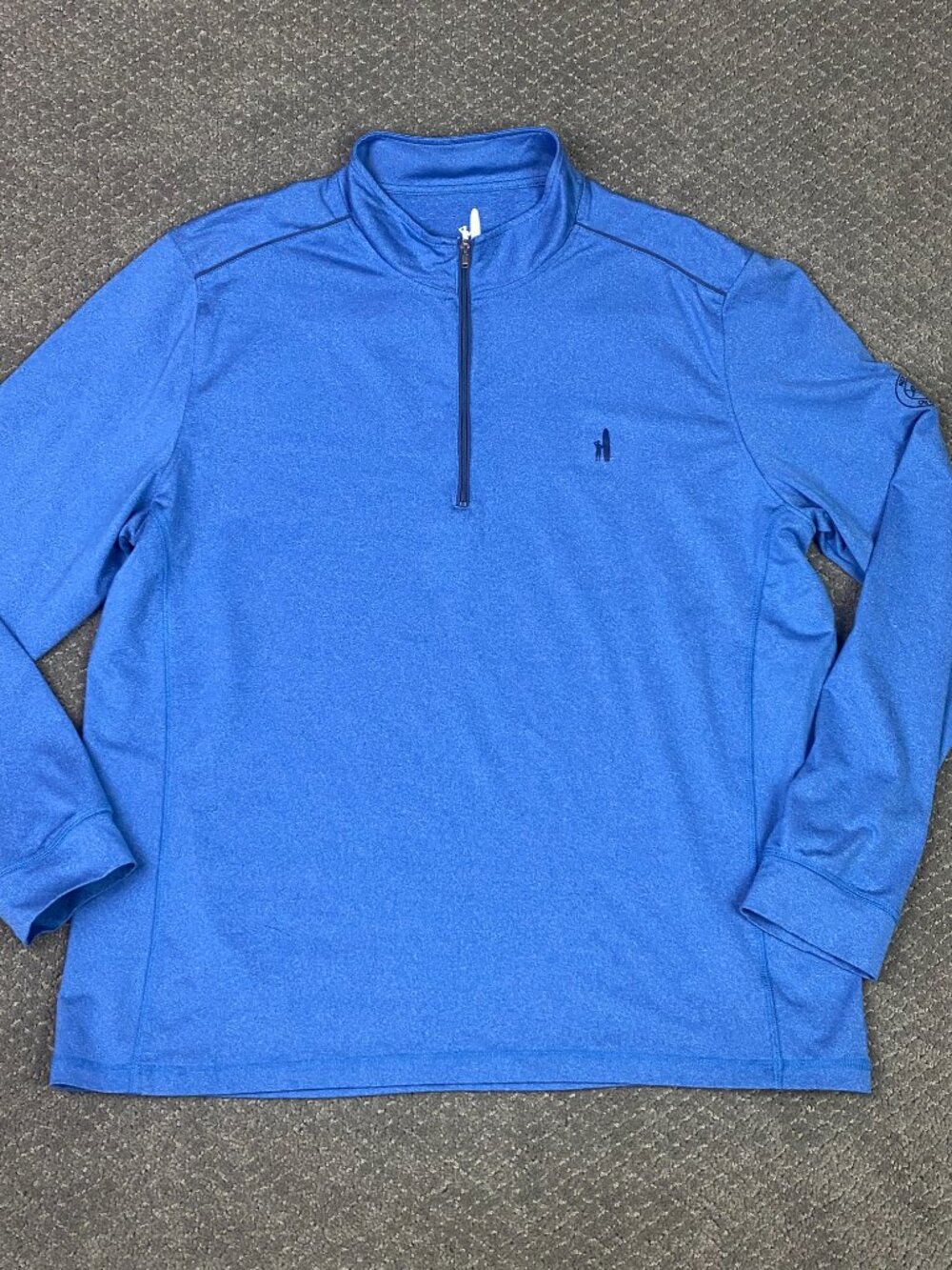 johnnie-0 Prep Performance 1/4 Zip Pullover Mens xl Blue Lammie JMKO1030
